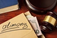 Folder on a desk holding alimony payments